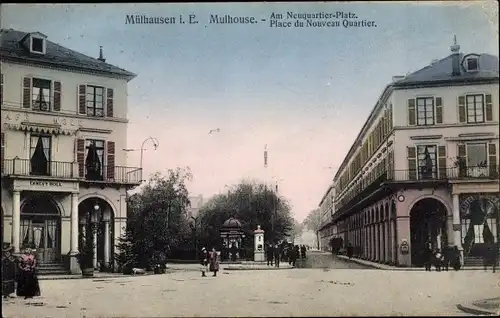 Ak Mulhouse Mülhausen Elsass Haut Rhin, Place de Nouveau Quartier