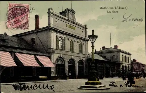 Ak Mulhouse Mülhausen Elsass Haut Rhin, La Gare