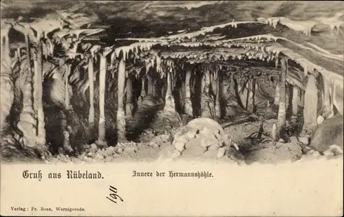 Ak Rübeland Oberharz am Brocken, Hermannshöhle