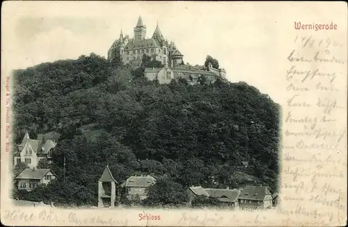 Ak Wernigerode am Harz, Schloss