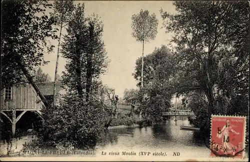 Ak Magny le Freule Calvados, Le vieux Moulin