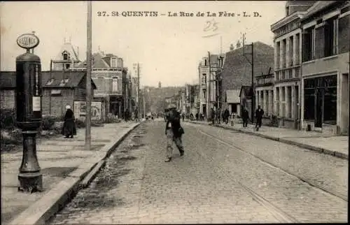 Ak Saint Quentin Aisne, La Rue de La Fere