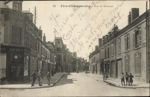 Ak Fère Champenoise Marne, Rue de Sezanne