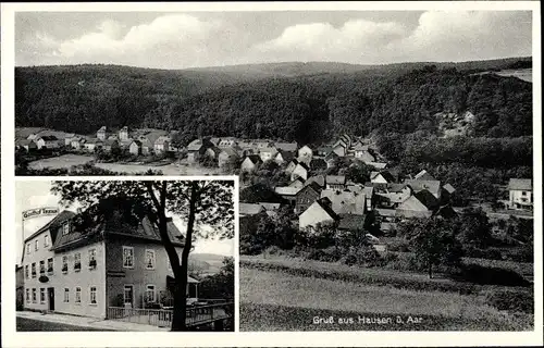 Ak Hausen über Aar Aarbergen im Taunus, Gasthof zum Taunus, Inh. H. Thomä, Panorama