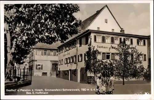 Ak Simmersfeld im Schwarzwald, Gasthof zum Hirsch, Inh. E. Hoffmann