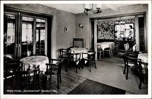 Ak Bendorf am Rhein, Waldhotel Schützenhof, Inh. E. Baumann, Wenigerbachtal