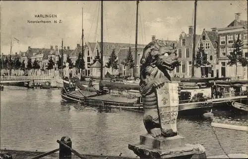 Ak Harlingen Friesland Niederlande, Noorderhaven