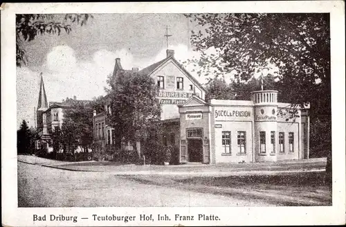 Ak Bad Driburg in Westfalen, Hotel Teutoburger Hof, Inh. Franz Platte