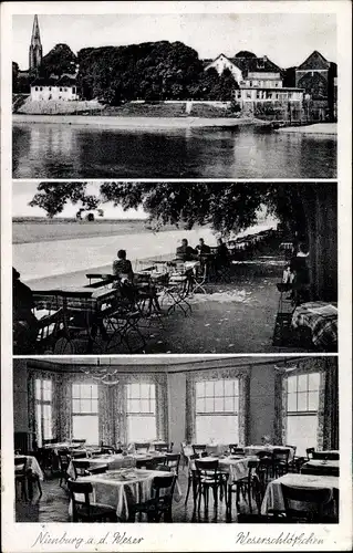Ak Nienburg an der Weser, Gasthaus Weserschlösschen