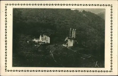 Ak Cordel Kordel in der Eifel, Burg Ramstein, Hotel und Pension v. H. Werner, Ruine