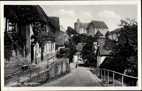 Ak Leisnig in Sachsen, Bachgasse