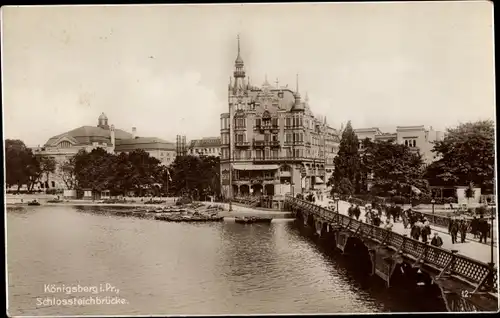 Ak Kaliningrad Königsberg Ostpreußen, Schlossteichbrücke