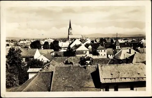 Ak Mohelnice Krupka Böhmisch Müglitz Region Aussig, Blick über die Dächer der Stadt