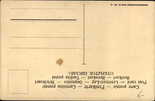 Künstler Ak Badende in der Meeresbrandung, Simplicissimus Serie II No. 12