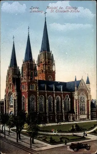 Ak Lwów Lemberg Ukraine, St. Elisabeth Kirche