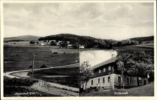 Ak Neukirchen beim Heiligen Blut Oberpfalz, Wirtschaft, Jägershof BW, Landschaftsblick