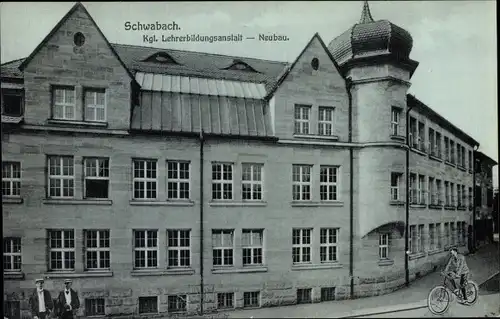 Ak Schwabach in Mittelfranken Bayern, Kgl. Lehrerbildungsanstalt, Neubau