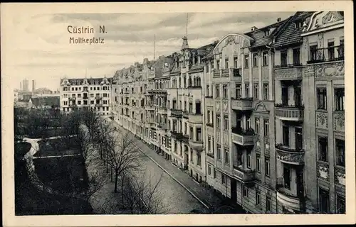 Ak Kostrzyn nad Odrą Cüstrin Küstrin Ostbrandenburg, Moltkeplatz