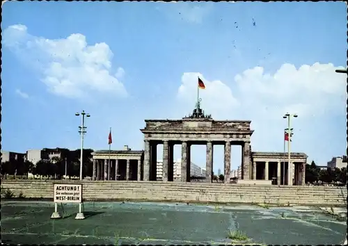 Ak Berlin Tiergarten, Berliner Mauer, Brandenburger Tor