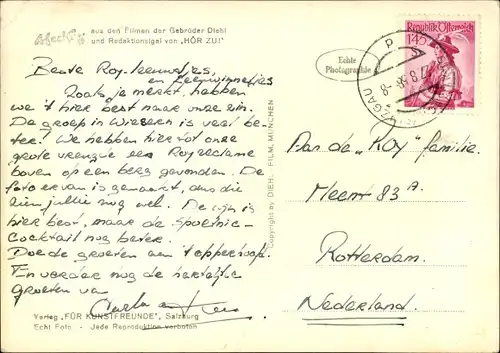 Ak Mecki der Igel auf Wanderschaft, Komm mit