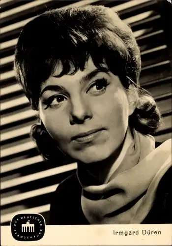 Ak Schauspielerin Irmgard Düren, Portrait, DDR Fernsehfunk, DEFA