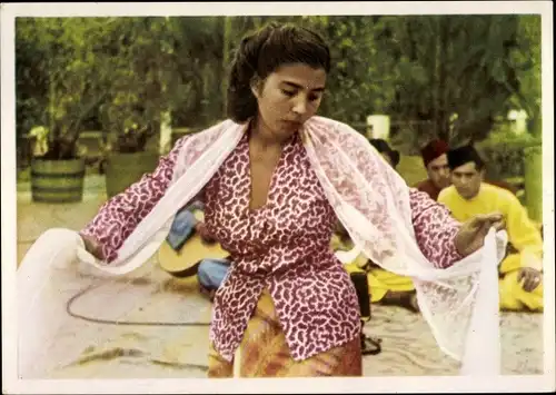 Ak Die Jugend der Welt will den Frieden, indonesische Tänzerin, DDR