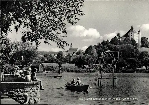 Ak Bad Grönenbach im Allgäu, Kneippkurort, Badeseepartie