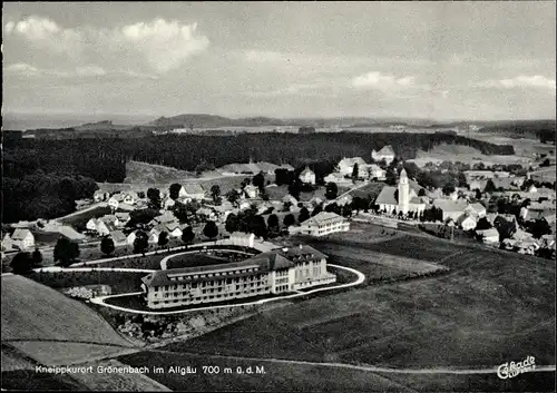 Ak Bad Grönenbach im Allgäu, Kneippkurort, Fliegeraufnahme