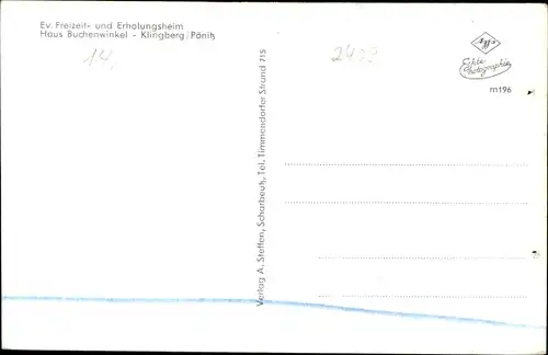 Ak Klingberg Scharbeutz in Ostholstein, Ev. Freizeit und Erholungsheim, Haus Buchenwinkel