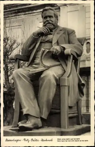Ak Reuterstadt Stavenhagen, Fritz Reuter Denkmal