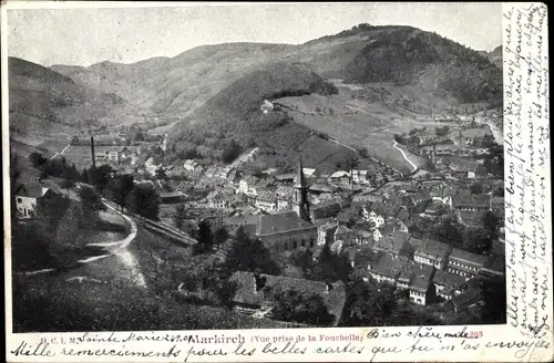 Ak Sainte Marie aux Mines Markirch Elsass Haut Rhin, Vue prise de la Fouchelle