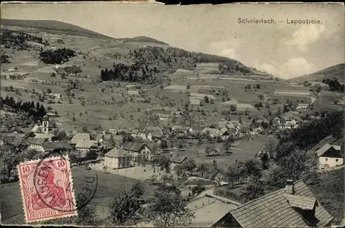 Ak Lapoutroie Schnierlach Elsass Haut Rhin, Panorama