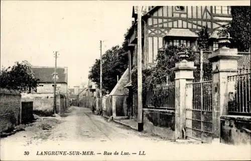 Ak Langrune sur Mer Calvados, Rue de Luc