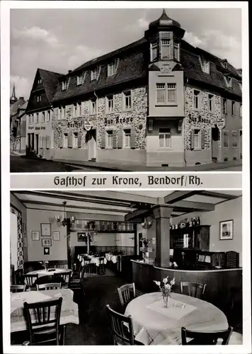 Ak Bendorf am Rhein, Gasthof Zur Krone, Inh. Matth. Kamp, Untere Vallendarer Straße 13