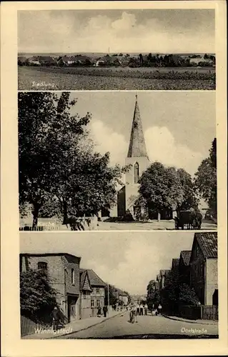 Ak Winnigstedt in Niedersachsen, Dorfstraße, Kirche, Siedlung