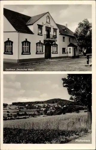 Ak Pfaffenheck Nörtershausen Rheinland Pfalz, Gasthaus Deutscher Wald, Blick auf den Ort