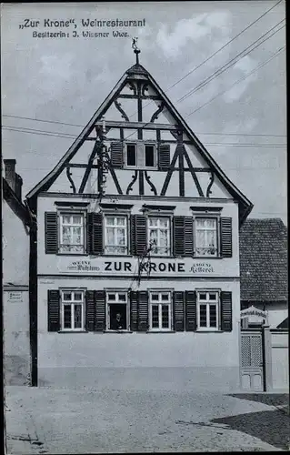 Ak Niederwalluf Walluf, Weinrestaurant Zur Krone