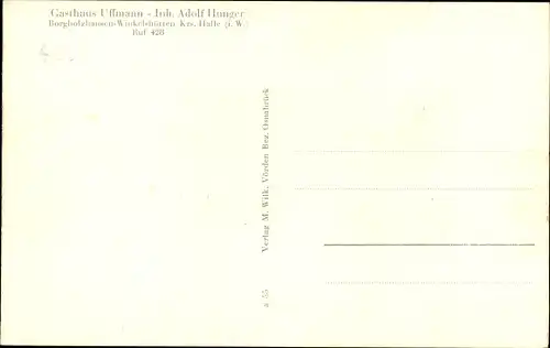 Ak Borgholzhausen Winkelshütten Westfalen, Gasthaus Uffmann, Innenansicht