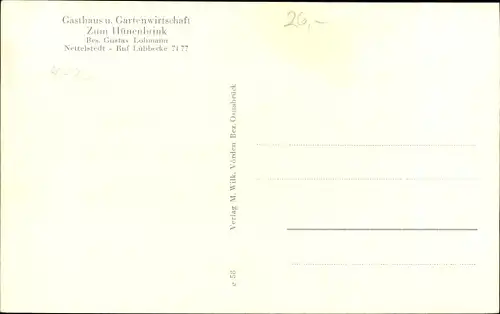 Ak Nettelstedt Lübbecke Westfalen, Gasthaus Zum Hünenbrink, Freilichtbühne