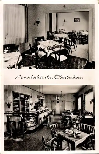 Ak Oberbecksen Bad Oeynhausen in Westfalen, Amselschänke, Innenansicht, Wölbkestraße