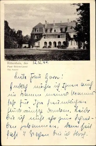 Ak Rockensüß Cornberg in Hessen, Schloss Rittershain