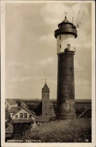 Ak Nordseebad Wangerooge in Ostfriesland, Leuchtturm