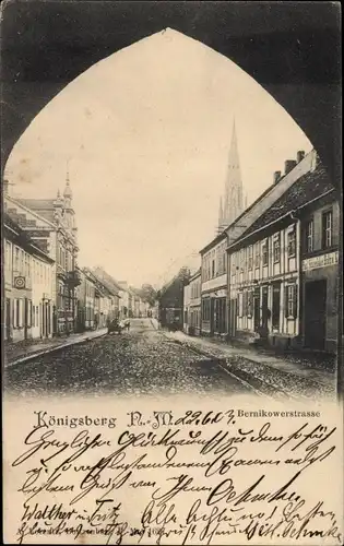 Ak Chojna Königsberg Neumark Ostbrandenburg, Bernikower Straße