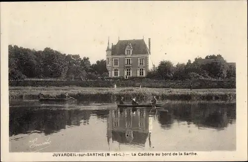 Ak Juvardeil sur Sarthe Maine-et-Loire, La Cadière au bord de la Sarthe
