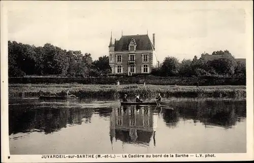 Ak Juvardeil sur Sarthe Maine-et-Loire, La Cadière au bord sur la Sarthe