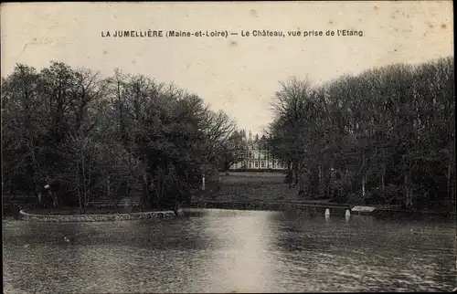 Ak La Jumellière Maine-et-Loire, Château, vue prise de l'Etang