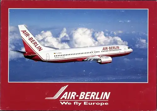 Ak Deutsches Passagierflugzeug, Air Berlin, Boeing 737 800