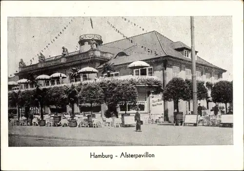 Ak Hamburg, Alsterpavillon