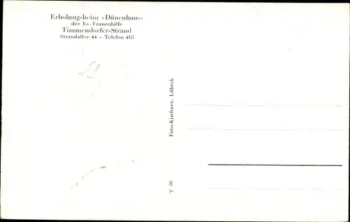 Ak Timmendorfer Strand in Holstein, Erholungsheim Dünenhaus, Strandallee 44