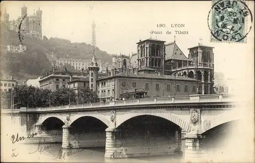 Ak Lyon Rhône, Pont de Tilsitt